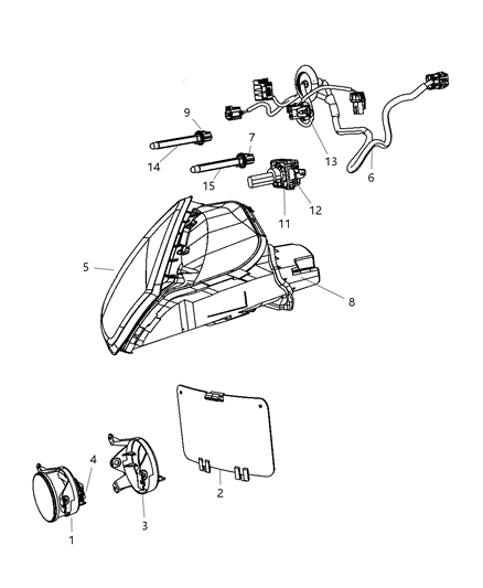 Bulb Headlamp Diagram for 4865941AB