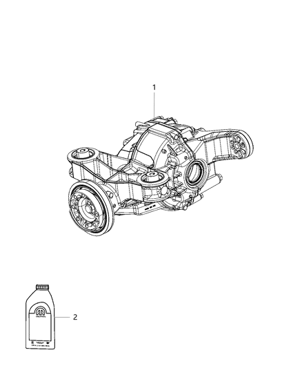 1984 Dodge Ram 50 Differential Rear Axle Diagram for 68159836AF