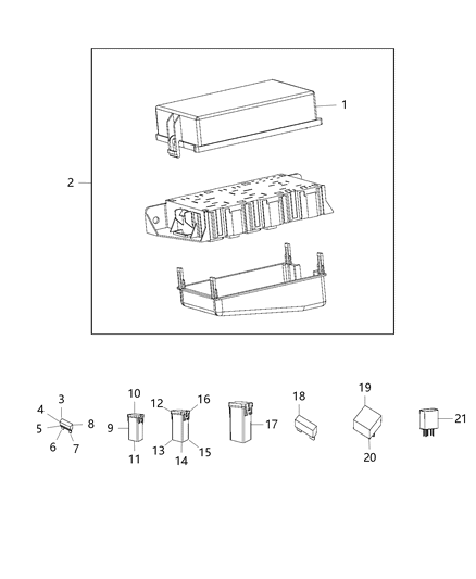 Power Distribution Center Intelligent Power Diagram for 68137440AB