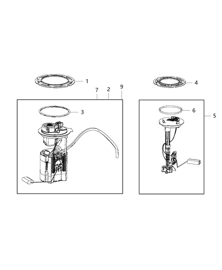 Fuel Pump Diagram for 68166589AC