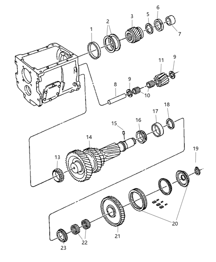 2003 Dodge Ram 1500 Pin Split Thrust Washer Diagram for 4773176