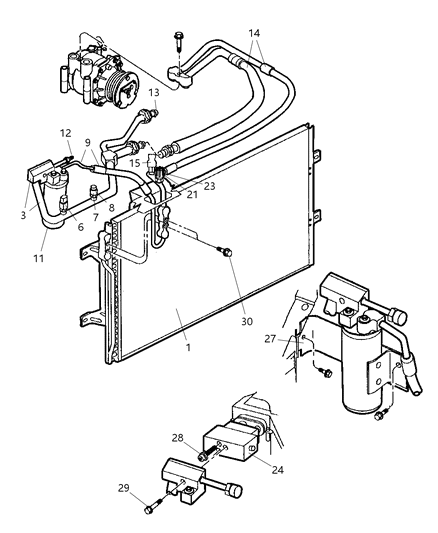 Switch A/C Low Pressure Cut Off Diagram for 5012330AB