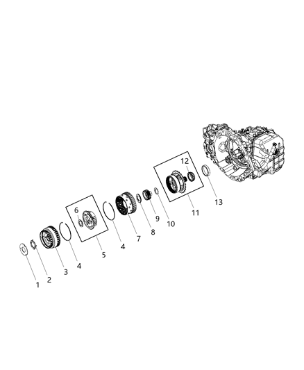 1994 Jeep Cherokee Thrust Bearing Diagram for 4800729AA
