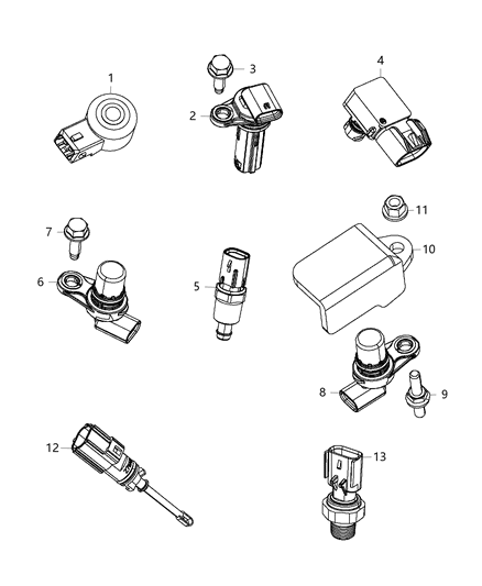 Speed Sensor Assembly Input Output Diagram for 68192772AA