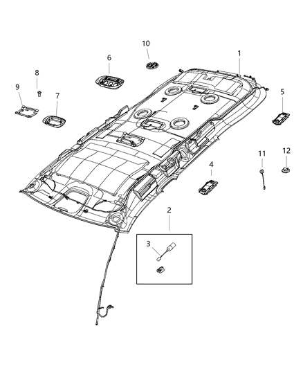 1992 Jeep Comanche Bezel HVAC Includes Attach Clips Diagram for 5RU07HDAAA