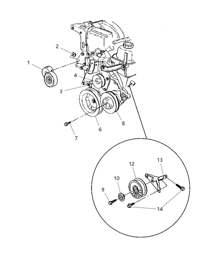 Tensioner Belt Diagram for 4612894AC