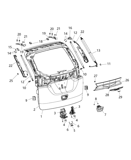 Liftgate Diagram for 68227064AI