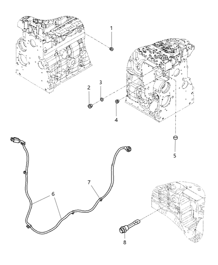 Cord Engine Block Heater Diagram for 56051181AA
