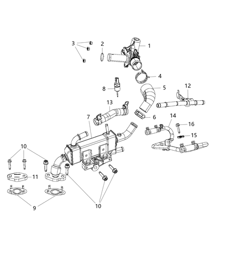 2022 Jeep Wrangler Clamp Hose Diagram for 6511759AA
