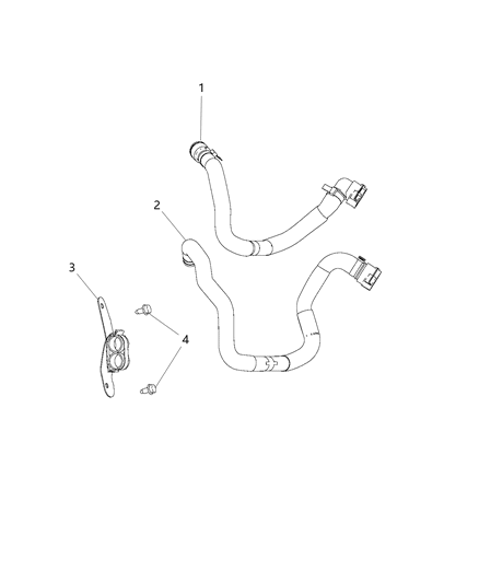 1986 Jeep Comanche Hose Heater Supply Diagram for 68261722AA