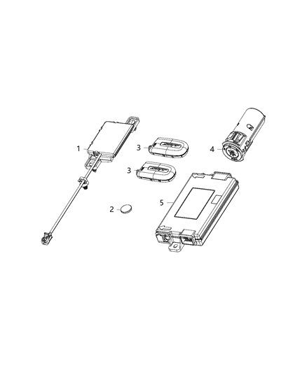 1985 Dodge B350 Antenna Remote Start And Keyless Entry Diagram for 68067533AH