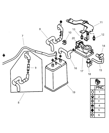 2024 Chrysler Pacifica Hose Fuel Vapor Control Diagram for MR481432