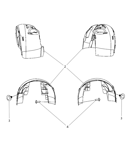 2003 Chrysler 300M Shield Splash Diagram for 5113094AC