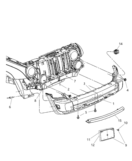 Fascia Front Diagram for 5KF18CD7AD
