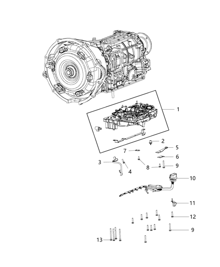 1984 Jeep Cherokee Valve Body Assembly Diagram for RL290643AB