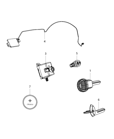Receiver Wireless Ignition Node Diagram for 68064789AC