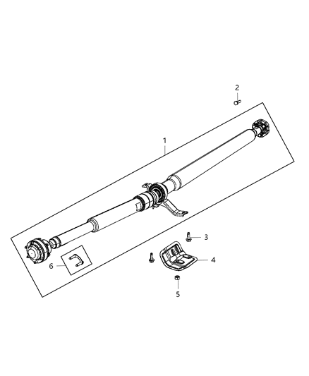 2002 Chrysler Town & Country Shaft Drive Diagram for 5157005AE