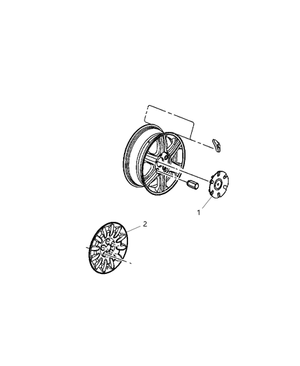 2006 Chrysler Pacifica Cover Wheel Diagram for 4766400AB