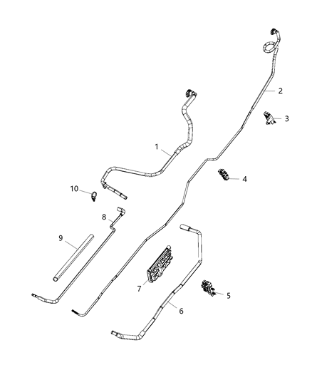 1988 Dodge Shadow Tube Fuel Vapor Diagram for 57008351AA