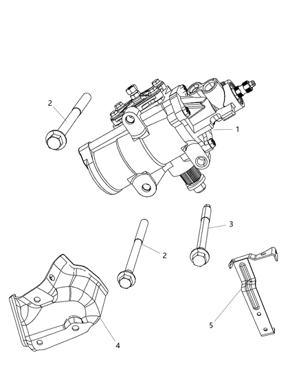 2010 Dodge Ram 2500 Bracket Steering Gear Diagram for 68065737AA