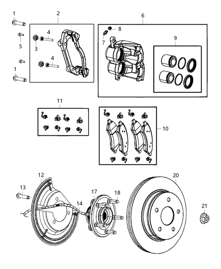 1992 Dodge Ramcharger Sensor Kit Anti-Lock Brakes Diagram for 68170065AE