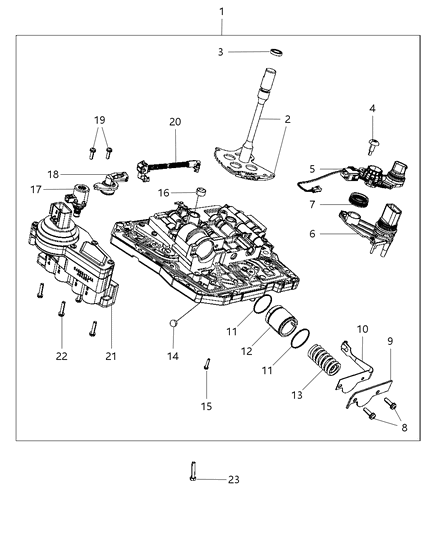 2010 Dodge Challenger Sensor Transmission Variable Force Solenoid Diagram for 5078335AB