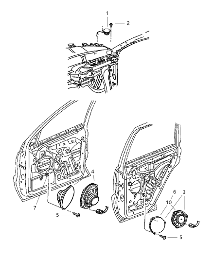 Speaker 6"X9" 6X9 Woofer Premium Diagram for 56038409AC