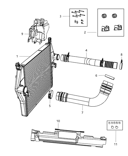 2011 Ram 5500 Cooler Charge Air Diagram for 55056902AD