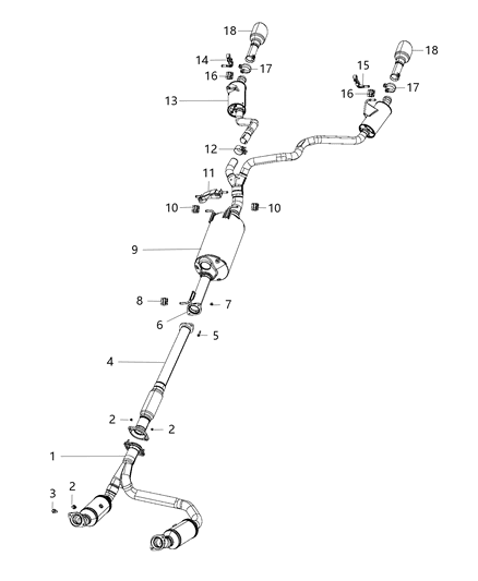 Isolator Exhaust Support Diagram for 68410310AB