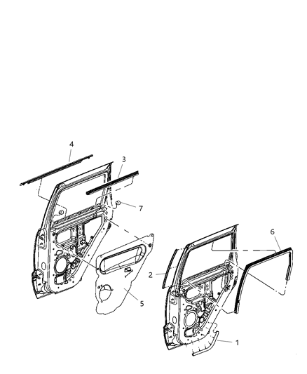 2012 Jeep Wrangler Shield Water Diagram for 55394028AH