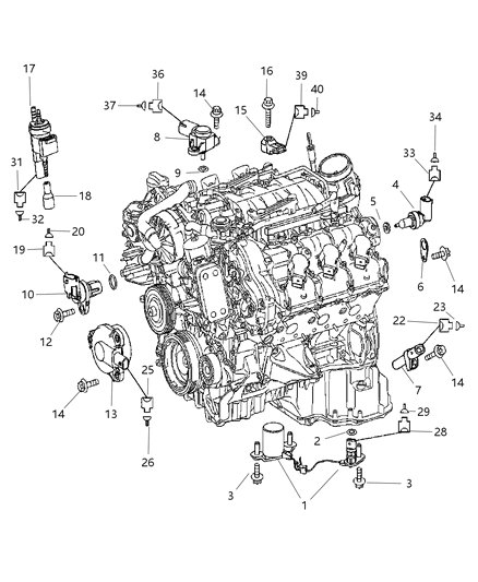 Sensor Oil Level Diagram for 5175760AA