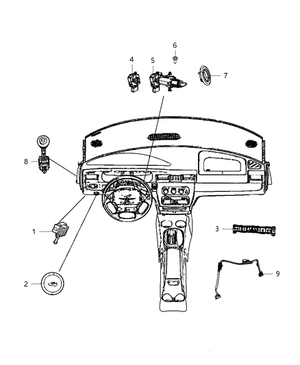 Switch Pod Diagram for 68044103AB