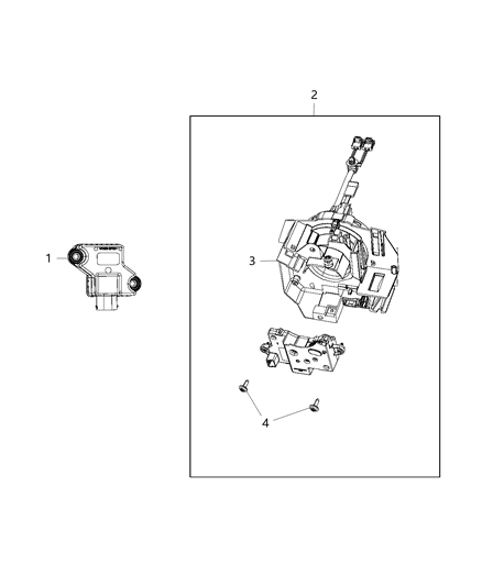 2003 Dodge Sprinter 3500 Sensor Dynamics Lateral Acceleration And Yaw Rate Diagram for 56029496AC