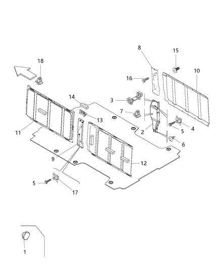 Panel Cargo Compartment Left Rear Diagram for 1ZQ27LXEAA