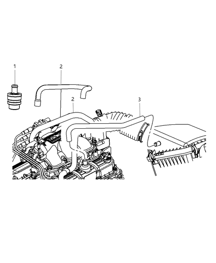 1985 Jeep J10 Hose PCV Tube Diagram for 4666042AC