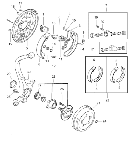 Plug Brake Adjusting Hole Diagram for MR128637