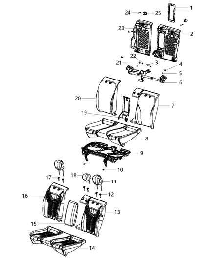 2016 Dodge Dart Door Rear Seat Pass Through Diagram for 5LJ79NE9AA