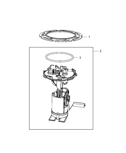 Module Kit Fuel Pump/Level Unit Diagram for 68166594AB