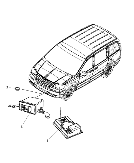 Module Headlamp Leveling Diagram for 5113392AB