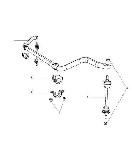 2010 Dodge Viper Link Sway Eliminator Diagram for 4763147AB