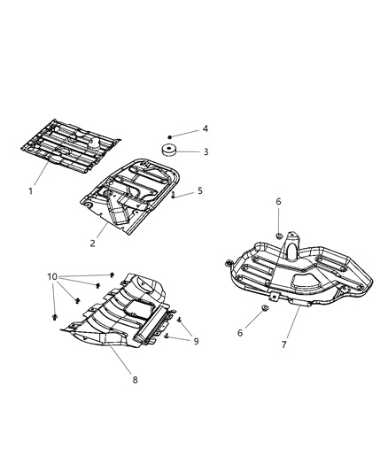 2013 Dodge Durango Skid Plate Fuel Tank Diagram for 5147235AB
