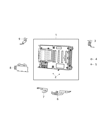 Battery Kit Power Packing Unit Diagram for 68372205AB