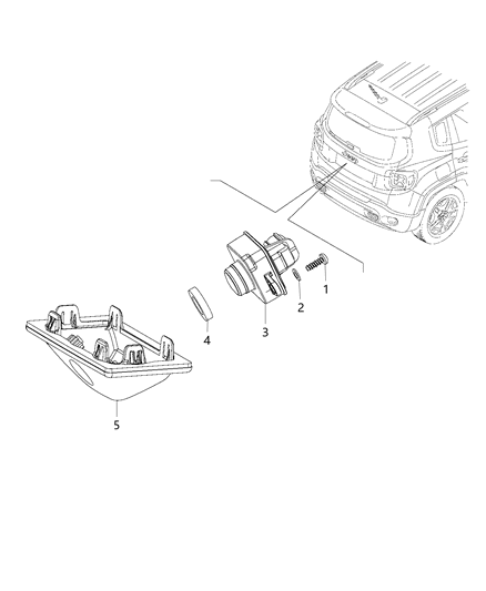 Camera Rearview Diagram for 68322023AA
