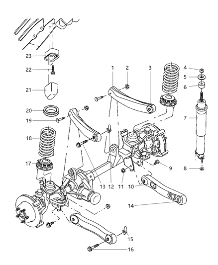 2021 Jeep Grand Cherokee Grommet Shock Absorber Diagram for 52088289