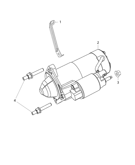 2006 Dodge Durango Starter Engine Diagram for 56029591AB