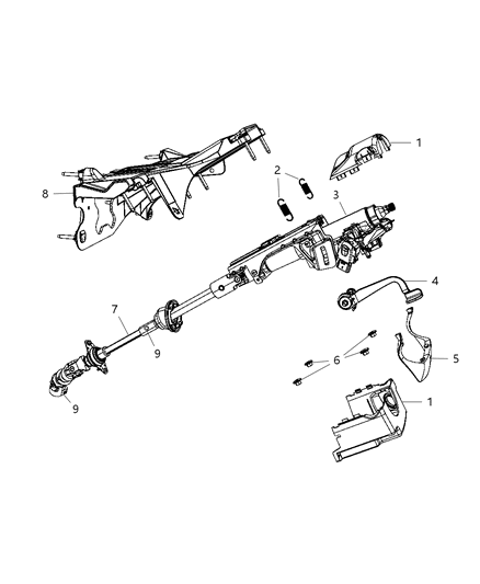 Column Steering Tilt Diagram for 5057349AD
