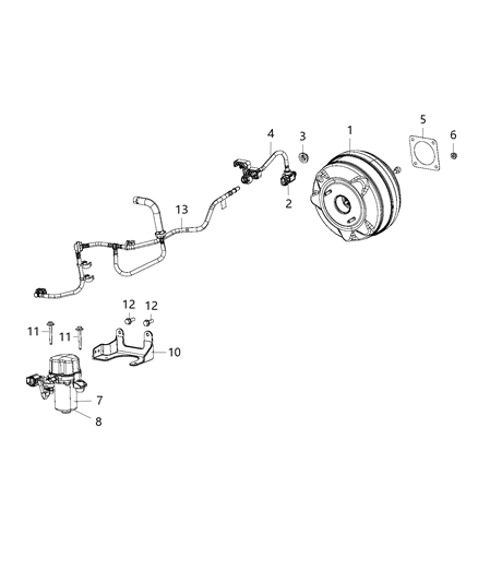 Pump Vacuum Primary Diagram for 68338787AB