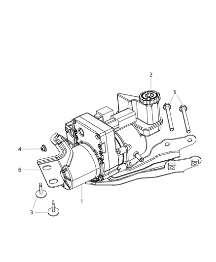 Pump Power Steering Diagram for 68059524AJ