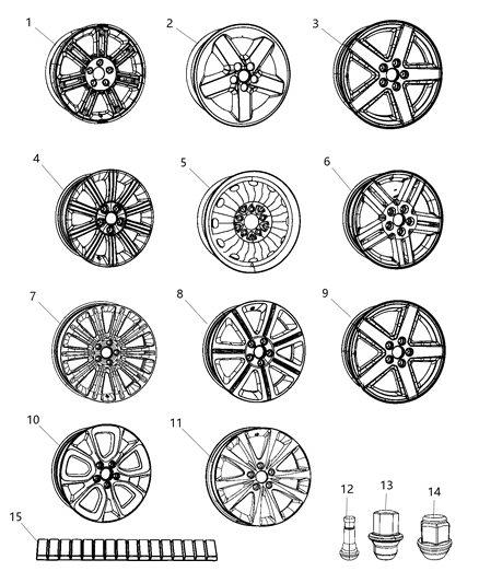 Wheel Aluminum Diagram for 1AN34XZAAC