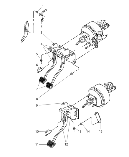 Clip, Brake Pedal Booster Push Rod Pin .930X.880 Diagram for 6035334